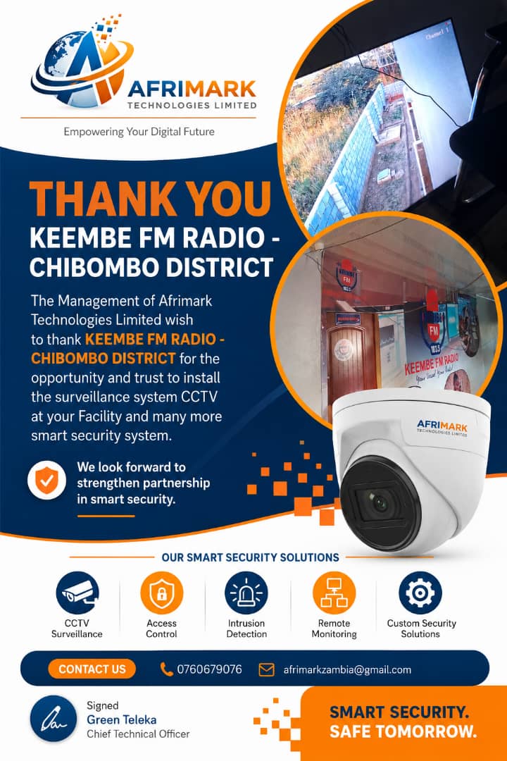 KEEMBE FM RADIO SURVEILLANCE CCTV SYSTEM DELIVERY CERTIFICATE
